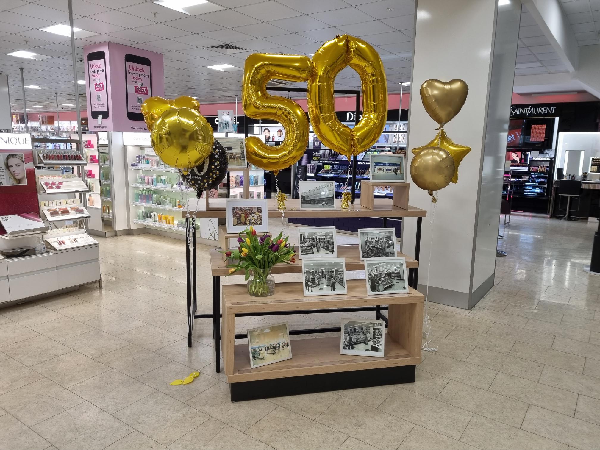 Boots UK Boots Victoria Centre store in Nottingham celebrates 50